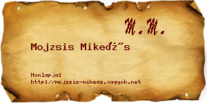 Mojzsis Mikeás névjegykártya